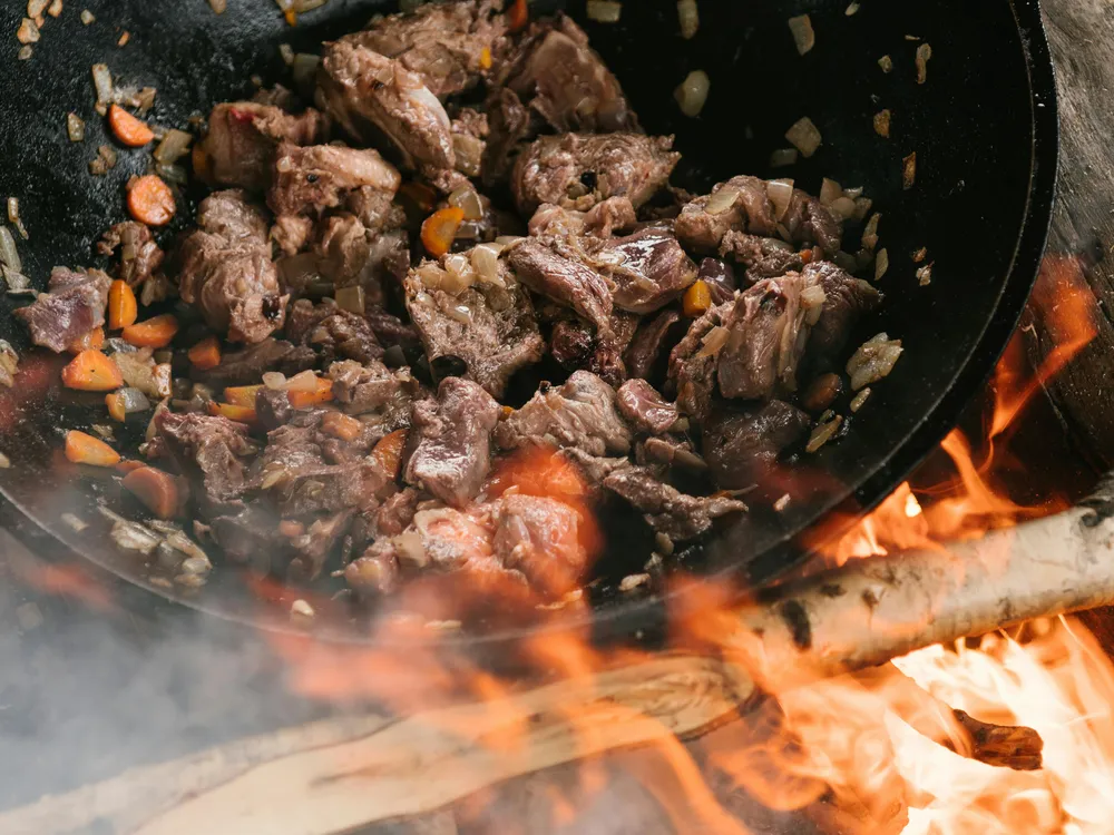 Carbonnade flamande au feu de bois